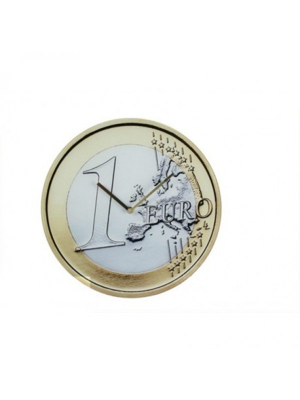 1 Euro nástenné hodiny