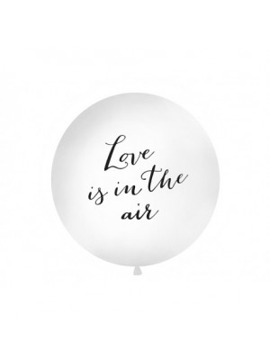 Balón - Love is in the air, biely - 100cm