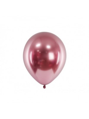 Chromované balóny - Glossy 27cm, 10ks Ružová