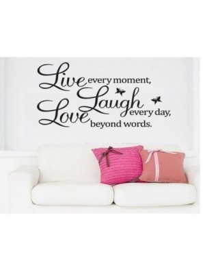 Dekoratívne nálepky na stenu - LIVE LAUGH LOVE, 60x40 cm