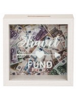 Drevená pokladnička - Travel Fund