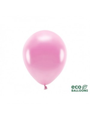 Eko metalizované balóny - 30cm, 10ks Ružová