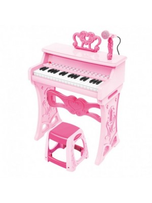 Elektrický klavír s mikrofónom - 37 klávesov Ružová