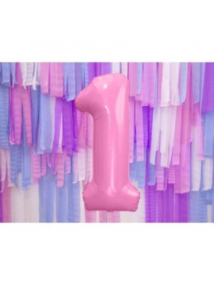 Fóliový balón - Číslo, ružový 86cm 1
