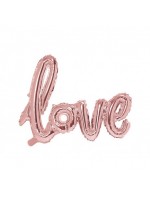 Fóliový balón - Love, Ružové zlato 73x59cm
