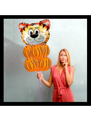 Fóliový balón - safari zvieratká 60x70cm Tiger