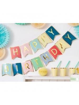 Girlanda - Baner - HAPPY BIRTHDAY, farebný MIX, 15x175cm