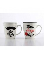 Hrnčeky Mr right a Mrs always right 250ml 2ks