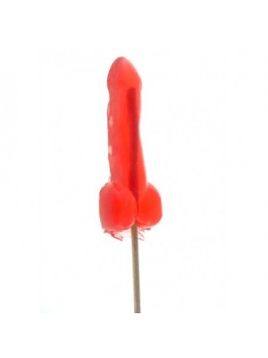 Lízatko s dizajnom penisu - RED