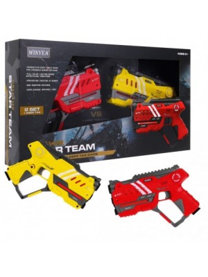 Mini laserové zbrane - Star Team 2ks - Red /Yellow