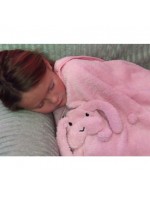 Plyšová deka pre deti so zajačikom