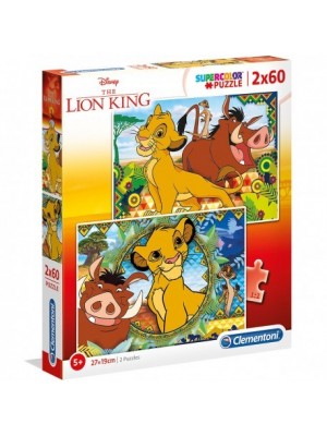 Puzzle - Leví kráľ 2 x 60 dielikov