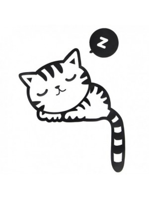 Samolepka na vypináč Mačička, 10,3x13 cm