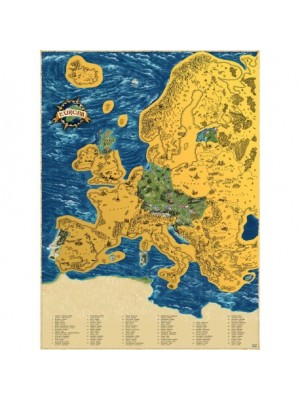 Stieracia mapa Európy DELUXE XL