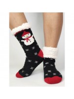 Termo dámske protišmykové ponožky 20-01 čierne Snehuliak