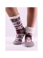 Termo dámske protišmykové ponožky kvietok 11