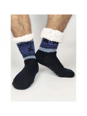 Termo pánske protišmykové ponožky 2020-01 modré sobík