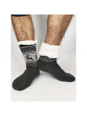 Termo pánske protišmykové ponožky 2020-01 sobík šedé