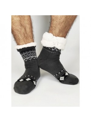 Termo pánske protišmykové ponožky 2020-02 tmavo sivé