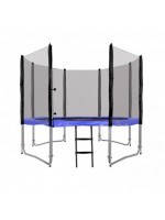 Trampolína 305 cm, modrá + ochranná sieť + rebrík