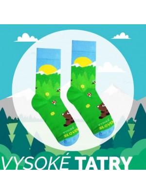 Veselé ponožky HESTY Vysoké Tatry – Medveď 35-38